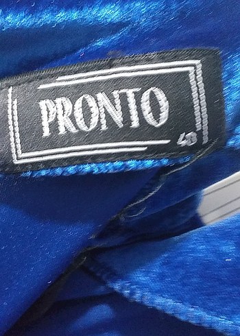 Mavi Parlak Midi Kadın Elbise - Görsel 3