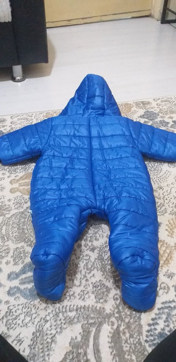 Koyu Mavi Fermuarlı Bebek Tulum - Görsel 2