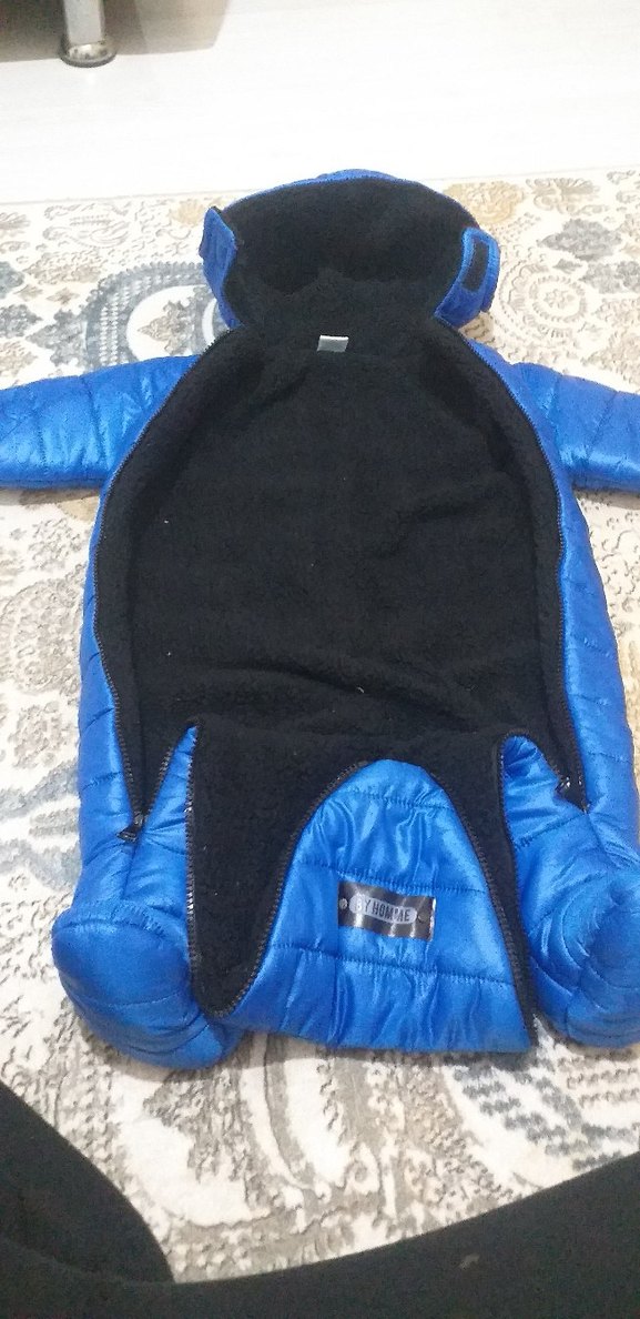 Koyu Mavi Fermuarlı Bebek Tulum - Görsel 3