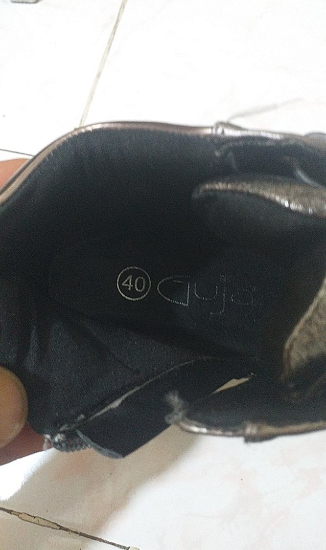 Kemer Detaylı Kahverengi parlak şık  Kadın Dolgu Topuk Bot - Görsel 4