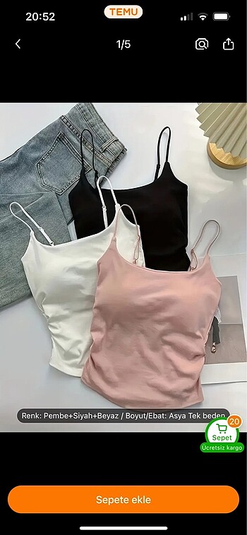 Pembe siyah beyaz sıfır askılı badi temu dan