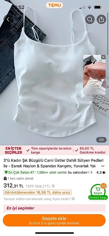 s Beden Pembe siyah beyaz sıfır askılı badi temu dan