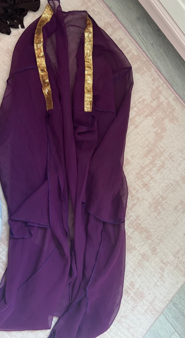 Mor, Uzun, İşlemeli Bohem Kadın bikini üstü - Görsel 3