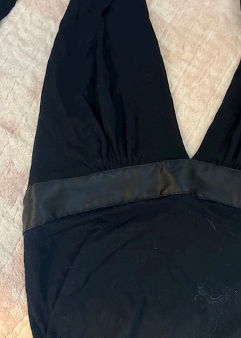 KitiKate Siyah V Yakalı Drapeli Gotik Büstiyer