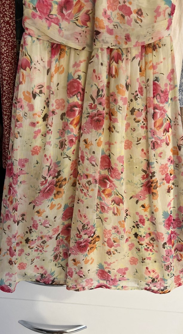 Çiçek Desenli Uzun Bohem Kadın Elbise - Görsel 2