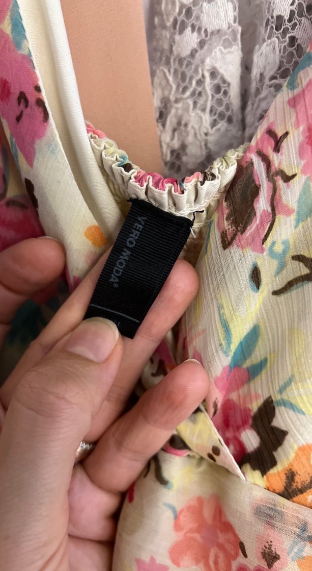 Çiçek Desenli Uzun Bohem Kadın Elbise - Görsel 4