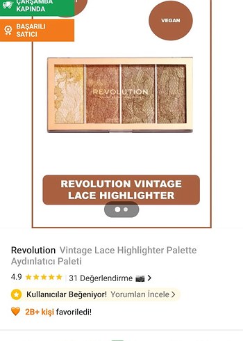 Revolution Vintage Lace Aydınlatıcı Paleti
