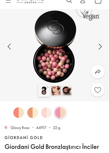 Giordani Gold Bronzlaştırıcı İnciler Glowy Rose 22g