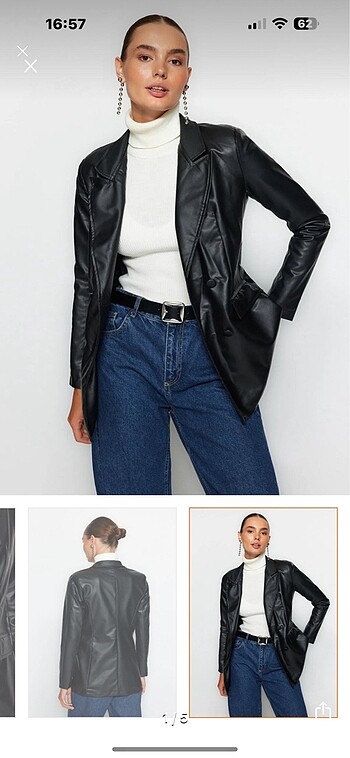 Trendyol & Milla Deri blazer ceket yeni etiketli