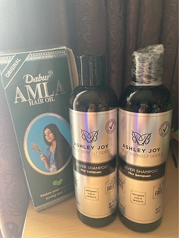 Ashley joy mor şampuan 1.5 şişe biri sıfır, dabur amla yağ saç