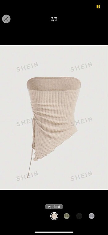 xs Beden Shein straplez crop