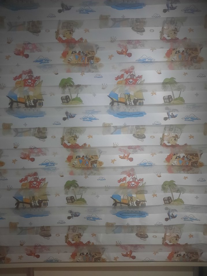 Çok Renkli korsan temalı Baskılı Perde - Görsel 3