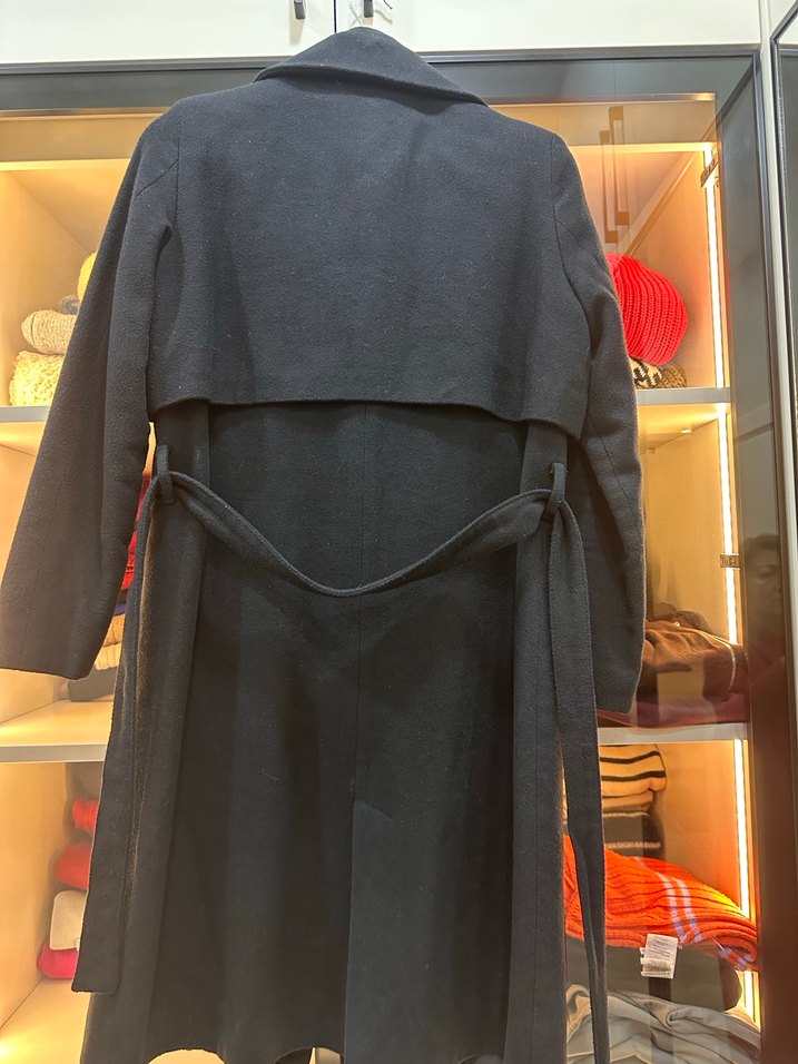 STREETBOX MARKA Siyah Kuşaklı Uzun Kaban - Görsel 4