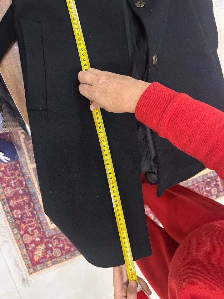 STREETBOX MARKA Siyah Kuşaklı Uzun Kaban - Görsel 2