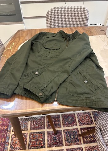 DeFacto Kadın Yeşil Düğmeli Yağmurluk - Görsel 3