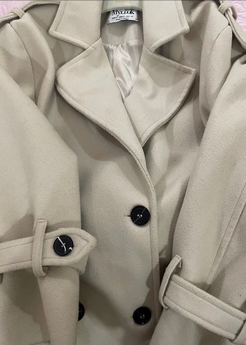 TAŞ RENGİ KUŞAKLI PREMIUM UZUN KABAN - Görsel 4