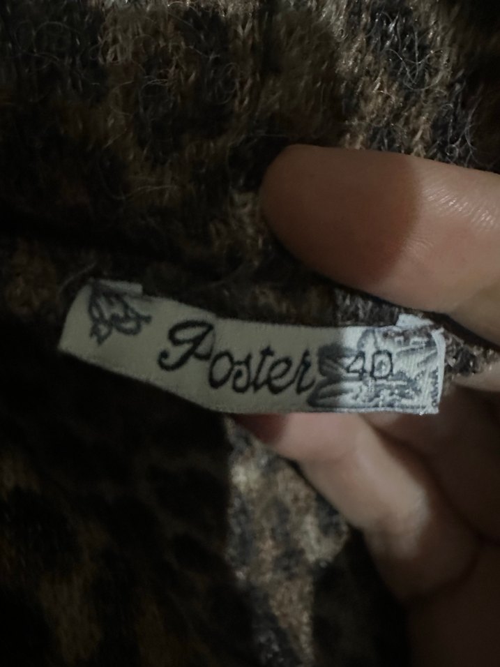 M/L uyumlu,Yüksek Yakalı Leopar Desenli kazak - Görsel 4