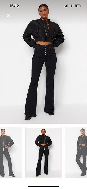 Trendyolmilla siyah yüksek bel jeans