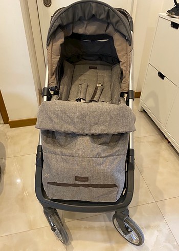 İnglesina Activa modeli Gri Bebek Arabası ve puseti - Görsel 2