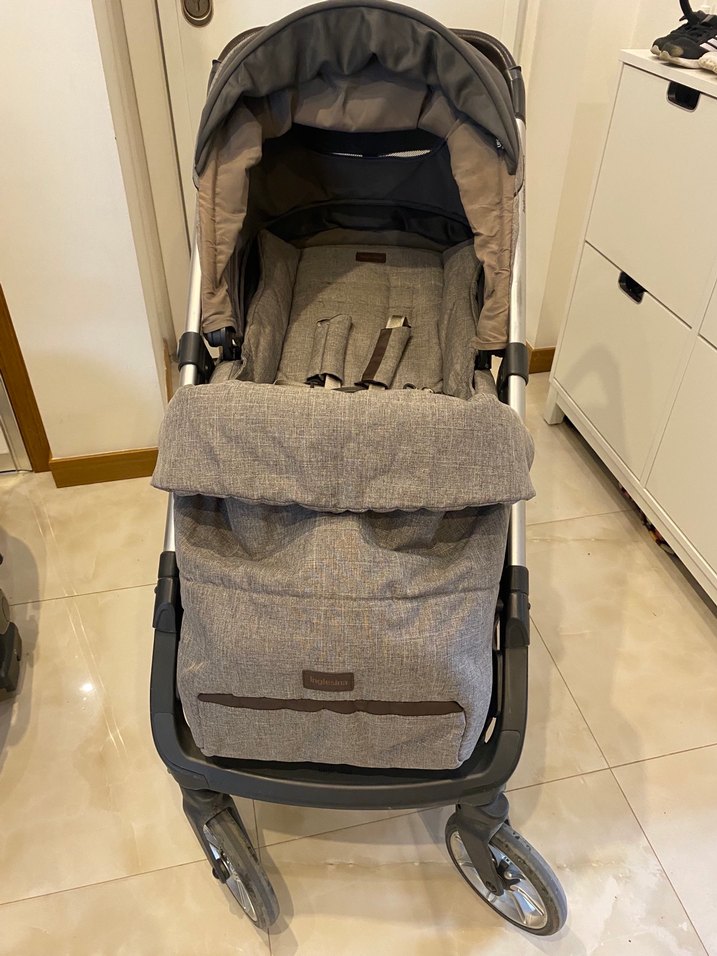 İnglesina Activa modeli Gri Bebek Arabası ve puseti - Görsel 2