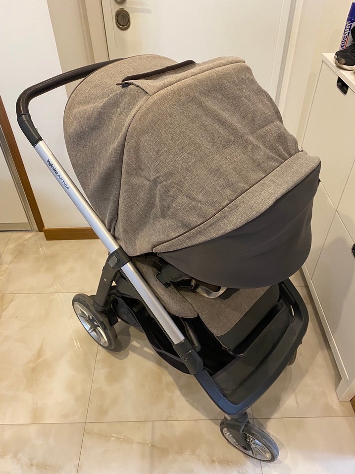 İnglesina Activa modeli Gri Bebek Arabası ve puseti - Görsel 5