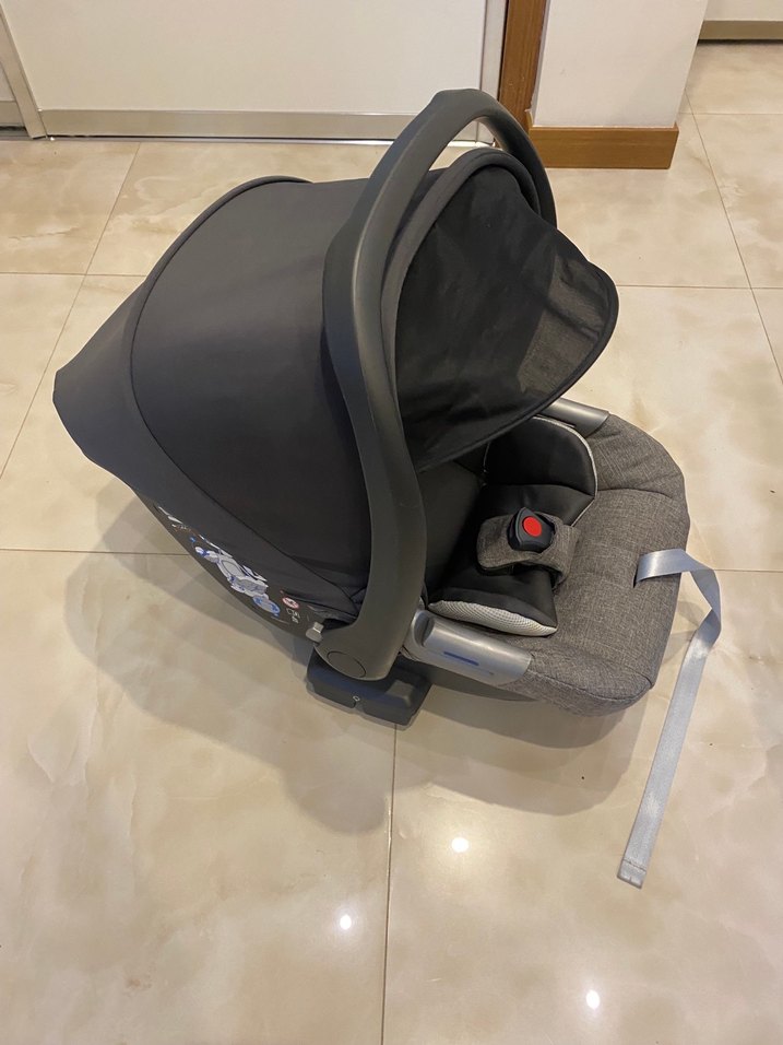 İnglesina Activa modeli Gri Bebek Arabası ve puseti - Görsel 4