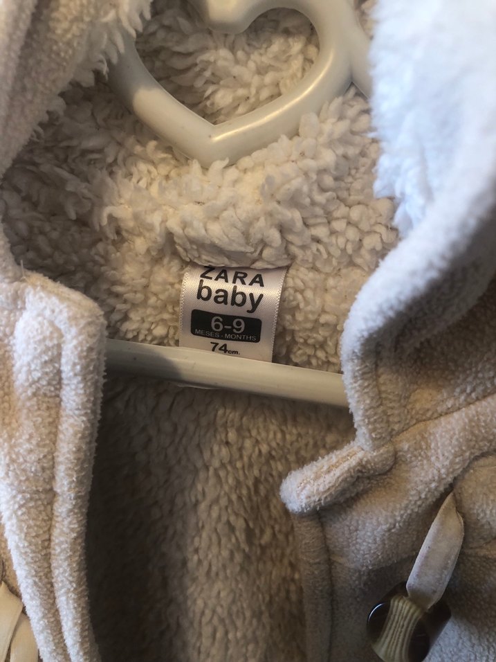 Kız Çocuk Bej Düğmeli Polar mont - Görsel 3