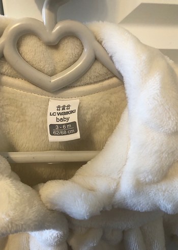 Beyaz bebek montu - Görsel 2