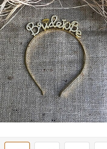Diğer Bride to be yazılı parıldayan taşlı Gold renkli taç