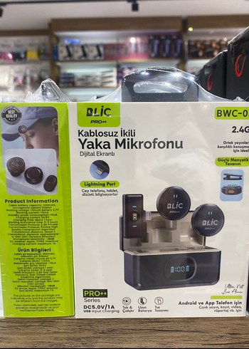 BliC Pro+ 2in1 Kablosuz Yaka Mikrofonu Khaki - Görsel 2