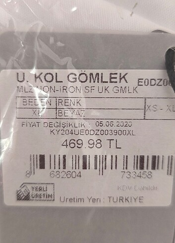 xl Beden beyaz Renk KİĞILI