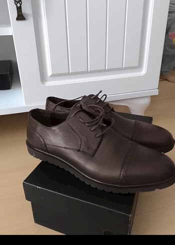 Kahverengi Deri Kemer Detaylı Klasik Erkek Ayakkabı - Görsel 3