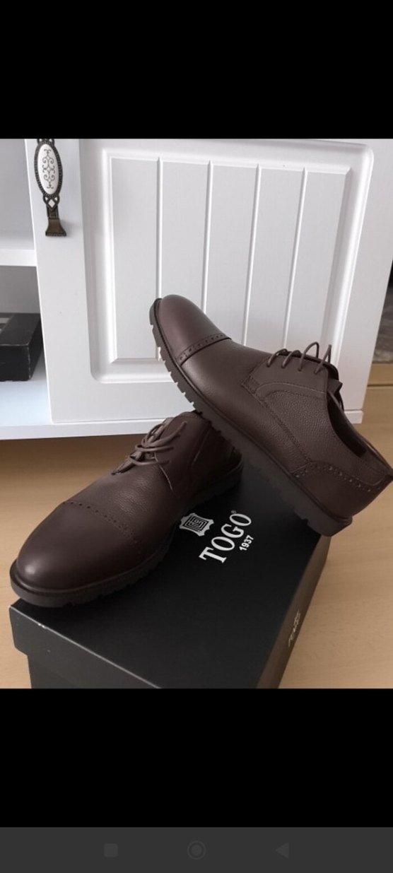 Kahverengi Deri Kemer Detaylı Klasik Erkek Ayakkabı - Görsel 2