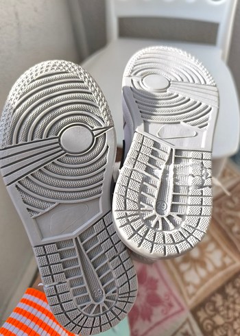 Gri-Beyaz Erkek Çocuk Spor Ayakkabı Velcro - Görsel 3