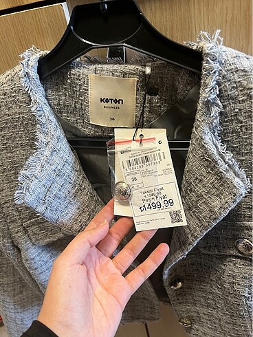 s Beden Koton tüvit blazer ceket