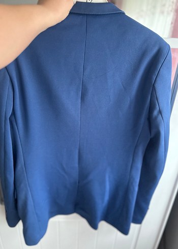 Düğmeli Mavi Erkek Ofis Takım Ceketi - Görsel 4