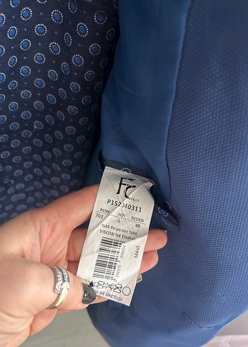 Düğmeli Mavi Erkek Ofis Takım Ceketi - Görsel 3