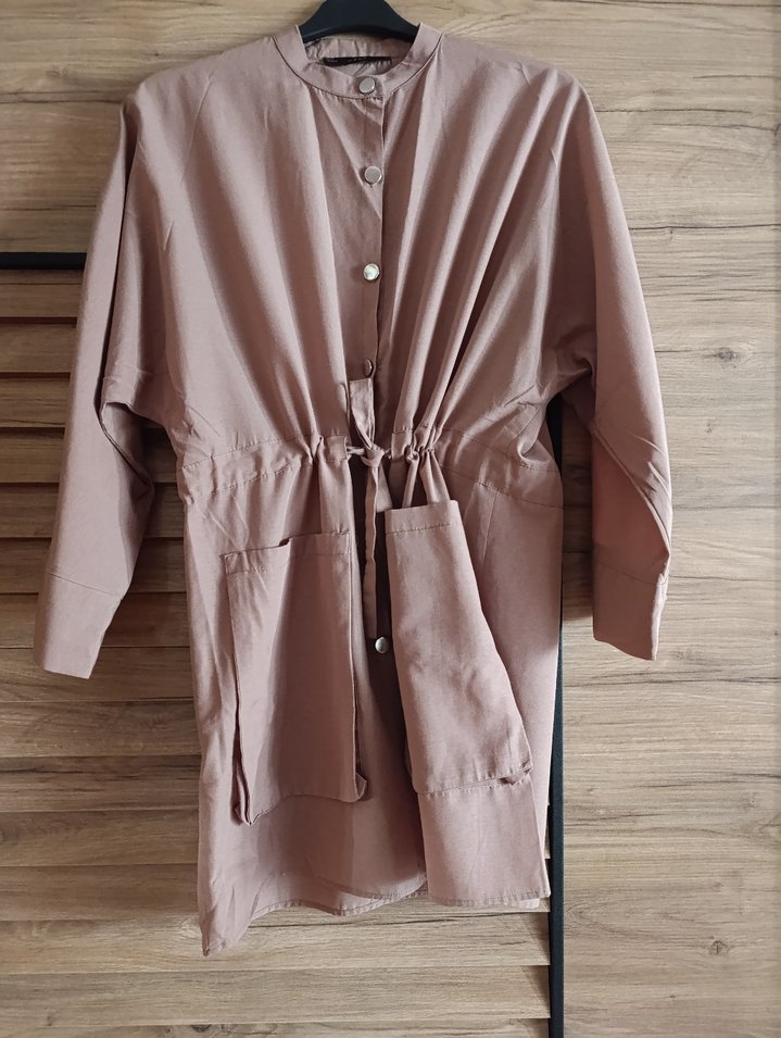 Pembe düğmeli tunik - Görsel 2