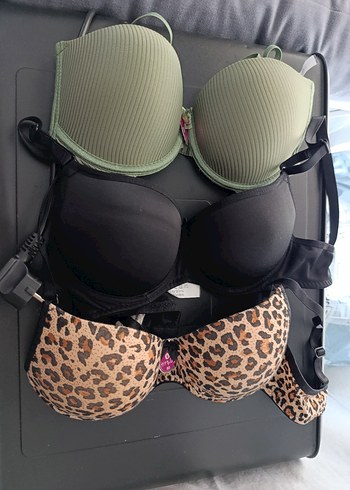 Leopar Desenli Kahverengi Street Wear Sütyen