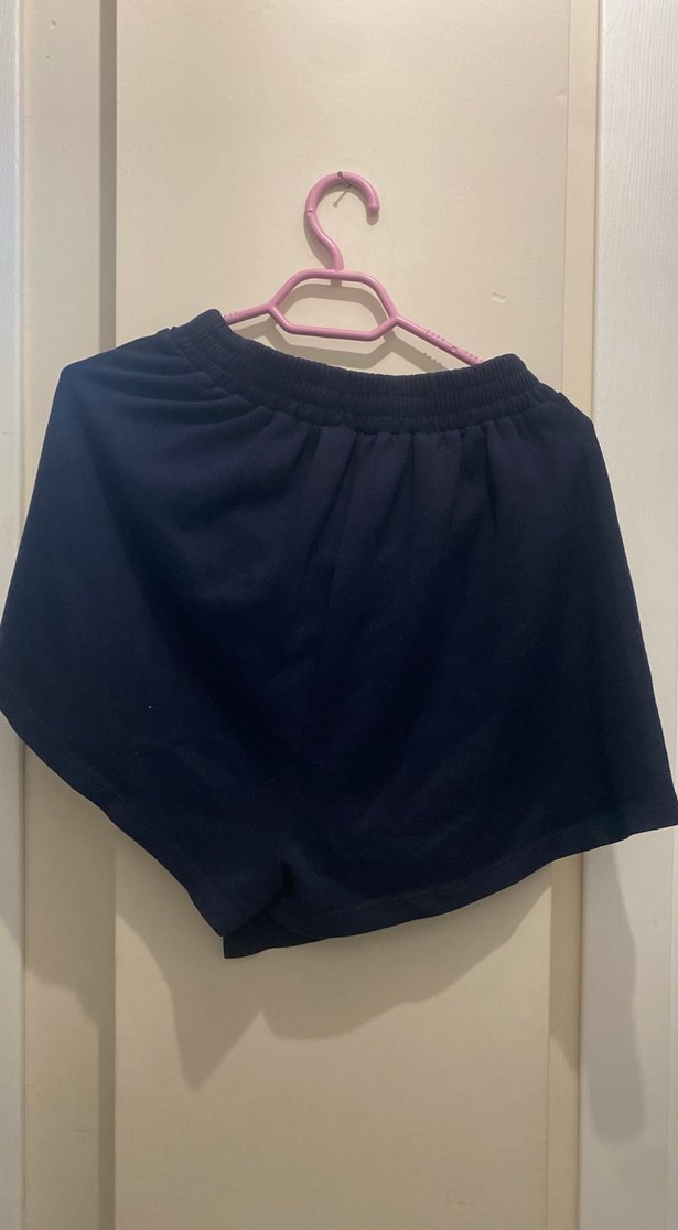 Drapeli lacivert Midi Kadın şort Etek - Görsel 4