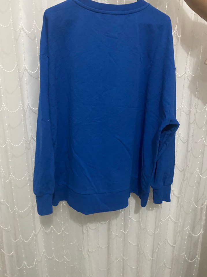 Mavi Baskılı Kadın Sweatshirt - Görsel 2