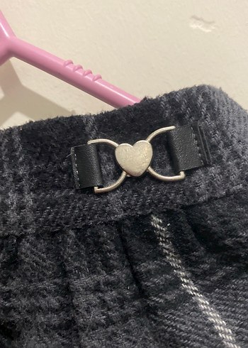 Gri Ekose Midi Etek - Görsel 3