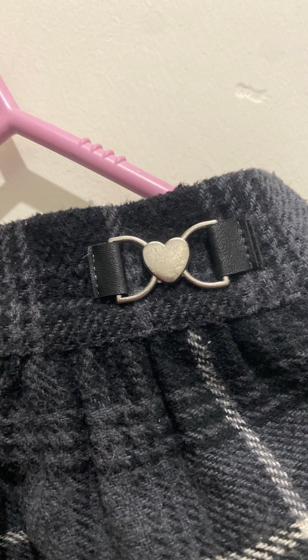 Gri Ekose Midi Etek - Görsel 3