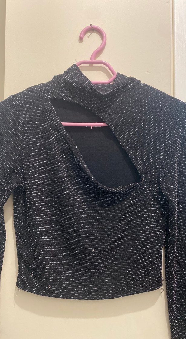 Kadın Siyah Yüksek Yakalı Uzun Kollu Bluz - Görsel 2