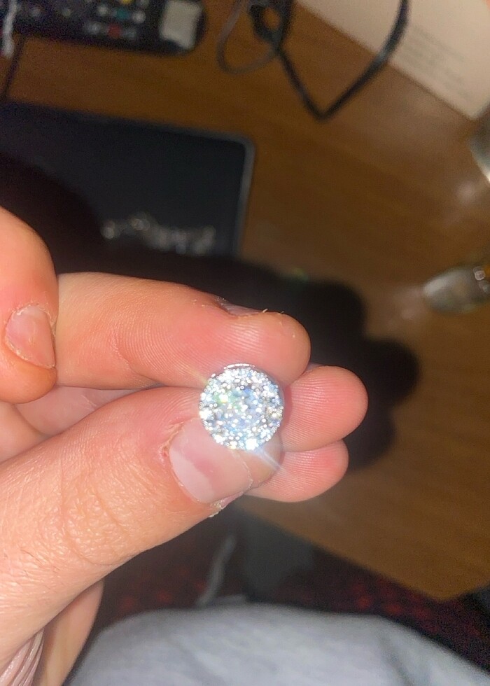 Ünisex chain küpe A kalite tek ebat - Görsel 2