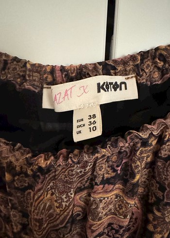 Koton Bohem Renkli Uzun Kat Katlı Etek