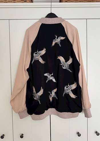Mango işlemeli bomber Ceket