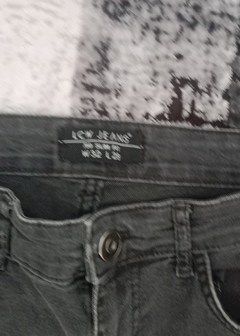 LC Waikiki Gri Kadın Kot Pantolon Kemerli Regular Fit