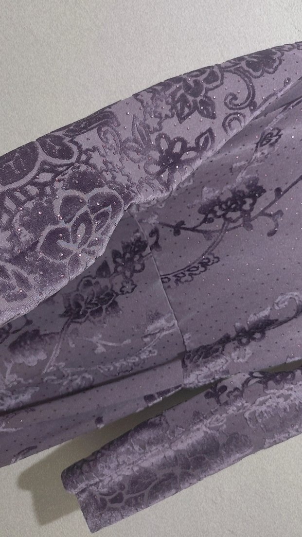 Mor Desenli Uzun Gotik Elbise - Görsel 3