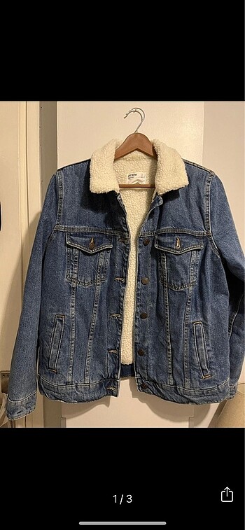 bershka kürklü kot ceket